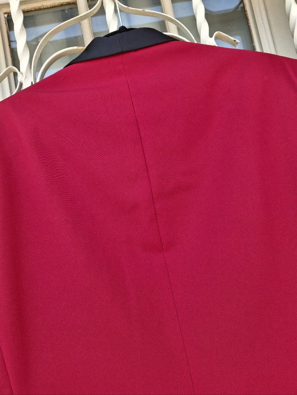 Egara Red and Black Satin Shawl Collar Tuxedo Dinner Jacket  Men Size 42S